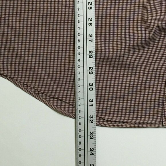 Daniel Cremieux Mens Button Up Long Sleeved Striped Shirt Orange Blue Size XL - Picture 10 of 13